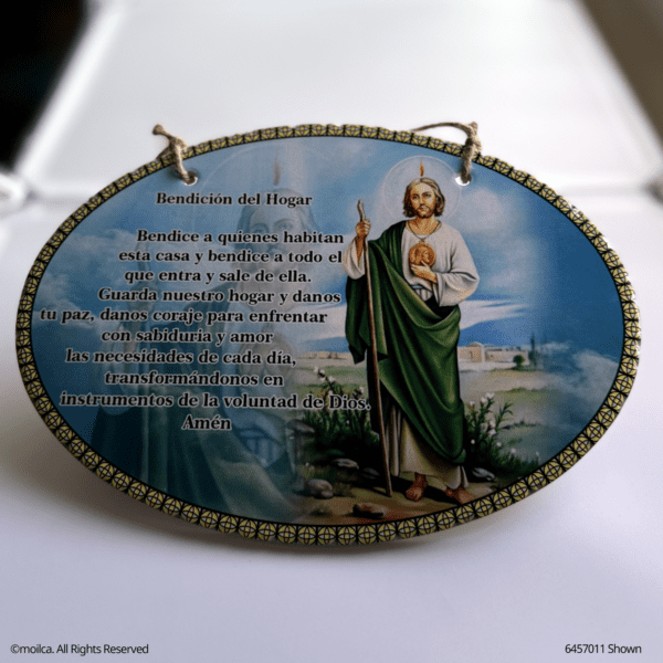 Saint Jude Thaddeus Resin Oval Frame - Spanish Prayer