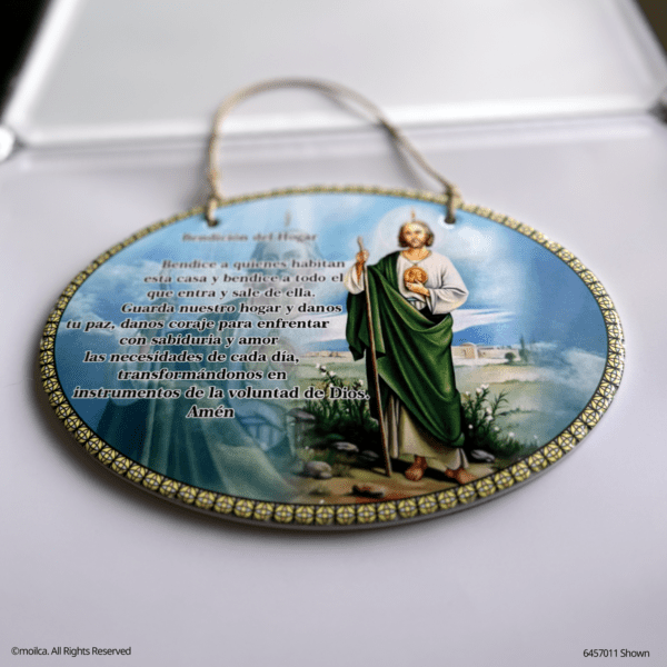 Saint Jude Thaddeus Resin Oval Frame - Spanish Prayer - Image 3