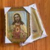 Sacred Heart of Jesus Tapestry Frame - 11" Catholic Home Decor Image - Image 3