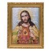 Sacred Heart of Jesus Tapestry Frame - 11" Catholic Home Decor Image