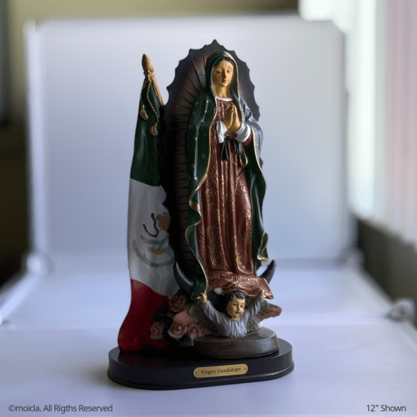 Our Lady of Guadalupe Resin Statue - Catholic Figurine, 3 Sizes Available | Virgen de Guadalupe, Figura Catolica - Estatua de Resina - Image 2