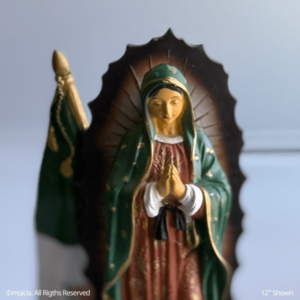 Our Lady of Guadalupe Resin Statue - Catholic Figurine, 3 Sizes Available | Virgen de Guadalupe, Figura Catolica - Estatua de Resina - Image 6