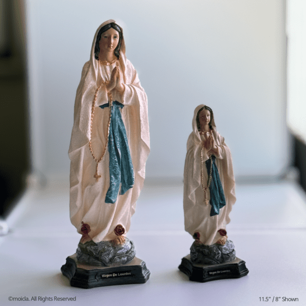 Our Lady of Lourdes Resin Statue - Catholic Figurine | Virgen de Lourdes, Figura Catolica - Estatua de Resina