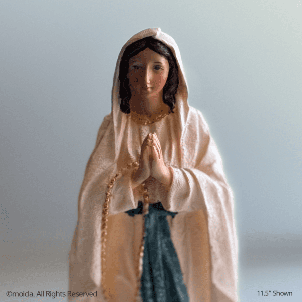 Our Lady of Lourdes Resin Statue - Catholic Figurine | Virgen de Lourdes, Figura Catolica - Estatua de Resina - Image 6