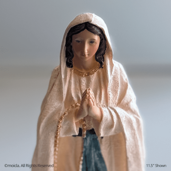 Our Lady of Lourdes Resin Statue - Catholic Figurine | Virgen de Lourdes, Figura Catolica - Estatua de Resina - Image 5