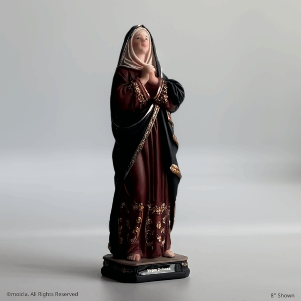 Our Lady of Sorrows Resin Statue - Catholic Figurine Sizes 8" -12 Available - Image 8