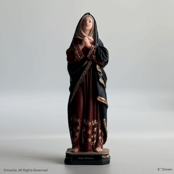 Our Lady of Sorrows Resin Statue - Catholic Figurine Sizes 8" -12 Available - Image 9