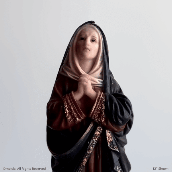 Our Lady of Sorrows Resin Statue - Catholic Figurine Sizes 8" -12 Available - Image 5