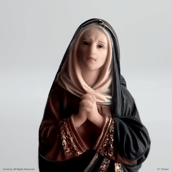 Our Lady of Sorrows Resin Statue - Catholic Figurine Sizes 8" -12 Available - Image 6