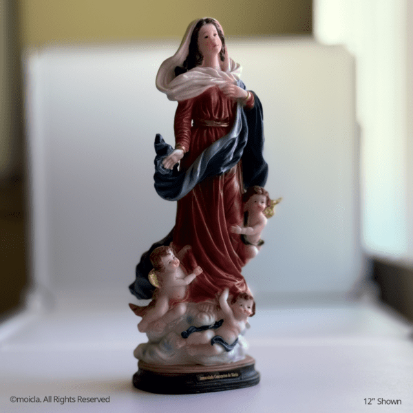 Immaculate Conception Mary Resin Statue - Catholic Figurine - Image 2