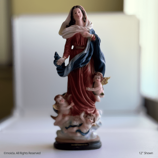 Immaculate Conception Mary Resin Statue - Catholic Figurine - Image 3