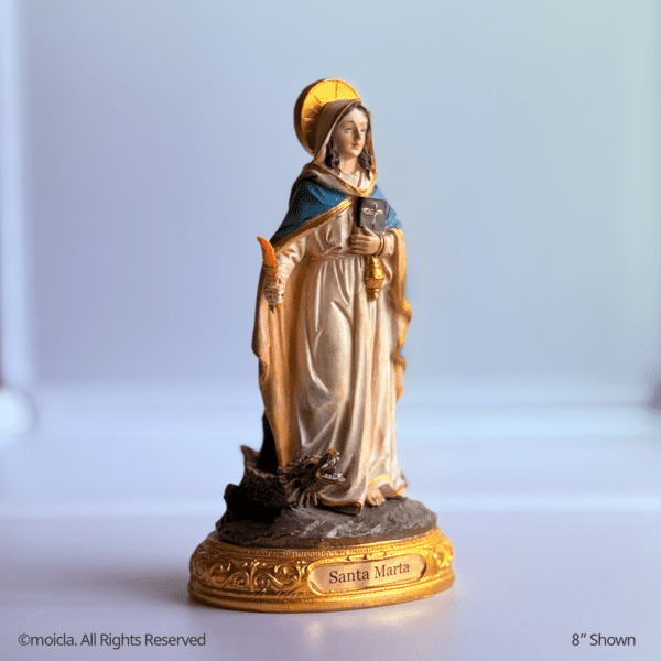 Saint Martha of Bethany Resin Statue - Catholic Figurine, Sizes 8"-12" Available | Santa Marta de Betania, Figura Catolica - Estatua de Resina - Image 8