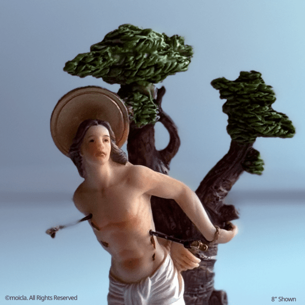 Saint Sebastian Resin Statue - Catholic Figurine, Sizes 8"-12" Available | San Sebastian, Figura Catolica - Estatua de Resina - Image 11