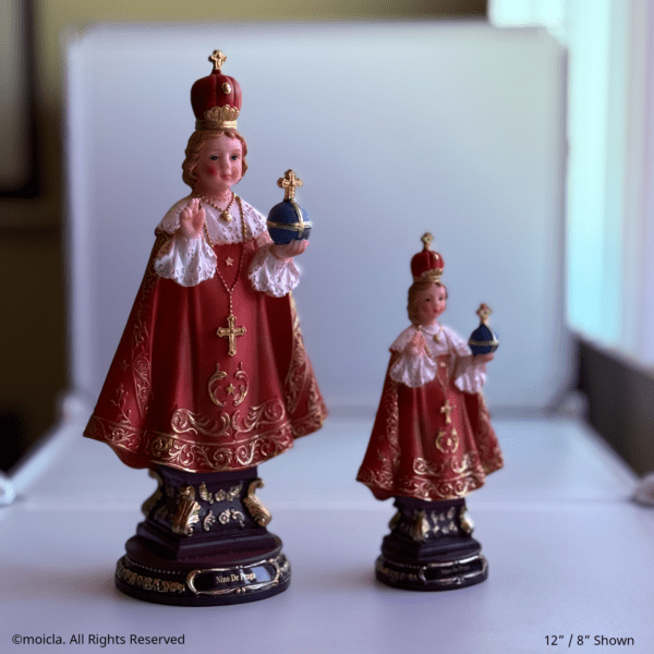 Infant Jesus of Prague Resin Statue - Catholic Figurine, Sizes 8"- 12" Available | Niño de Praga, Figura Catolica - Estatua de Resina