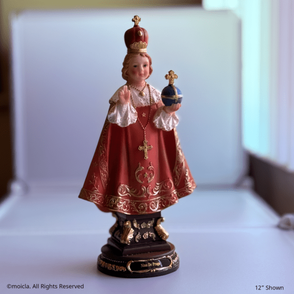 Infant Jesus of Prague Resin Statue - Catholic Figurine, Sizes 8"- 12" Available | Niño de Praga, Figura Catolica - Estatua de Resina - Image 2