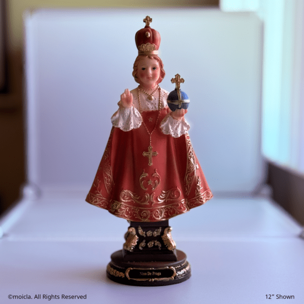 Infant Jesus of Prague Resin Statue - Catholic Figurine, Sizes 8"- 12" Available | Niño de Praga, Figura Catolica - Estatua de Resina - Image 3