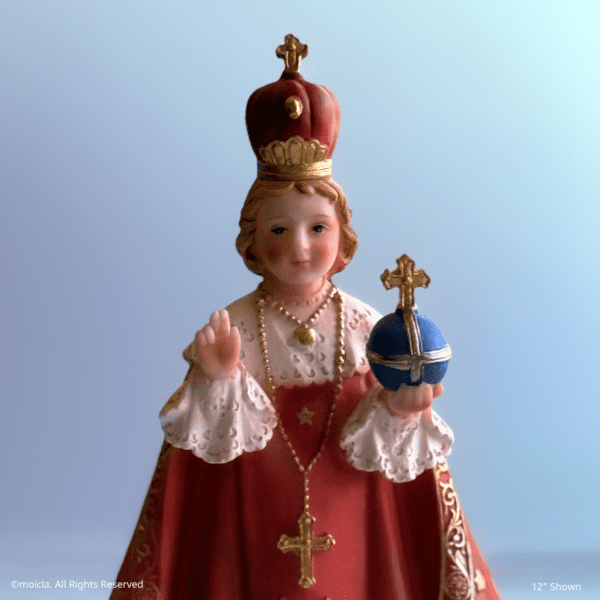 Infant Jesus of Prague Resin Statue - Catholic Figurine, Sizes 8"- 12" Available | Niño de Praga, Figura Catolica - Estatua de Resina - Image 5