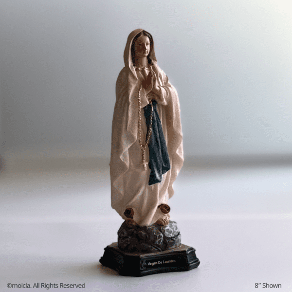 Our Lady of Lourdes Resin Statue - Catholic Figurine | Virgen de Lourdes, Figura Catolica - Estatua de Resina - Image 8