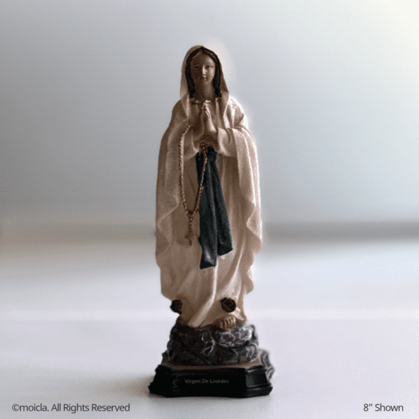 Our Lady of Lourdes Resin Statue - Catholic Figurine | Virgen de Lourdes, Figura Catolica - Estatua de Resina - Image 9