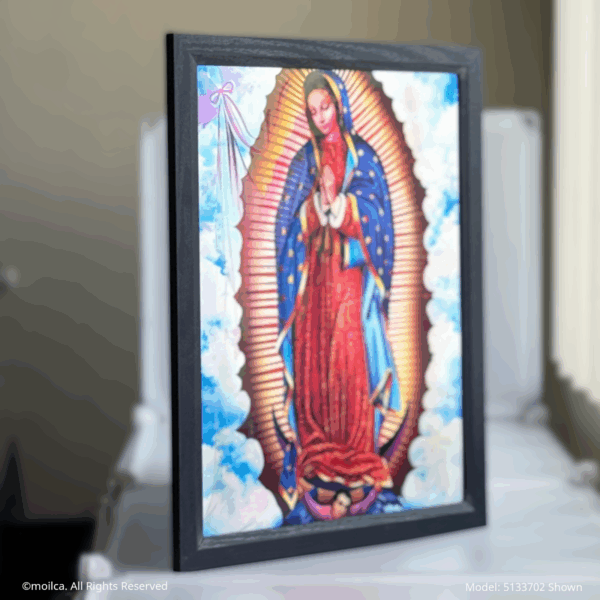 Our Lady of Guadalupe 17" Catholic 3D Image, 3 in 1 (Saint Jude, Our Lady of Guadalupe) |  Virgen Guadalupe Image Catolica en 3D, 3 en 1 - Image 4